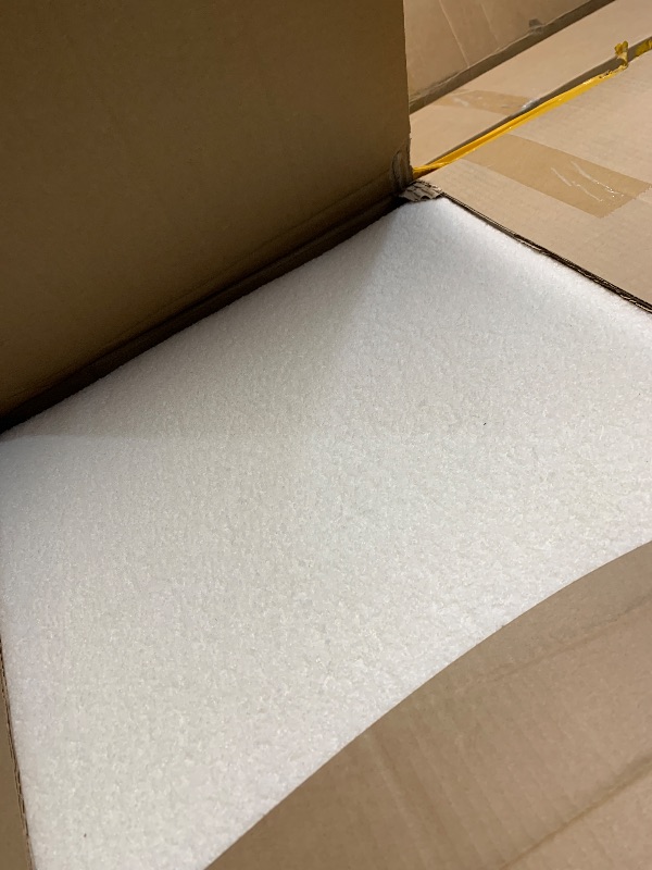 Photo 1 of ***BOX 2/2***Merax Boucle Upholstered Bed, King Bed Frame and Headboard, Platform Bedframe, No Box Spring Required, Easy Assembly, White