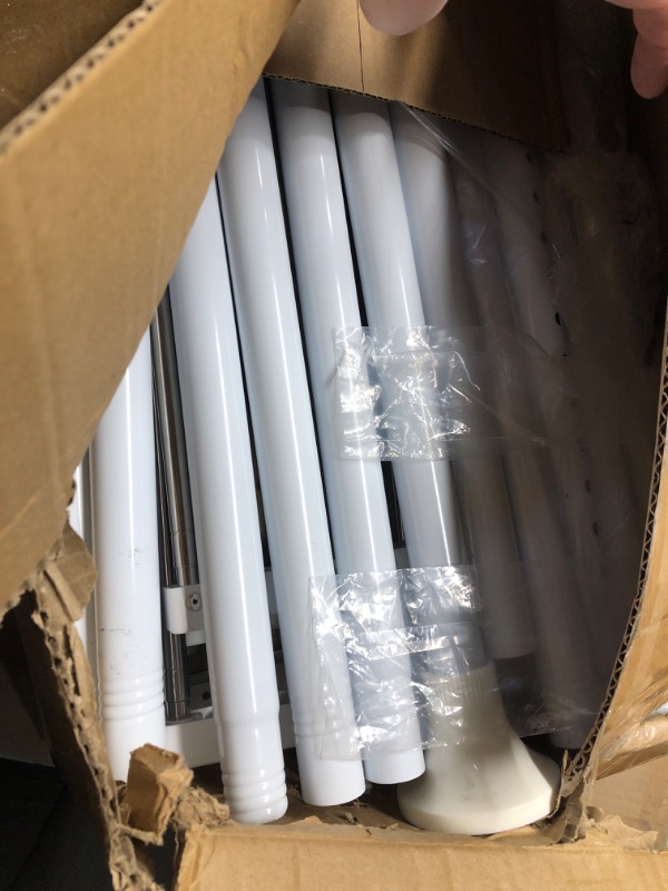 Photo 1 of (used) Lilyvane Over-The-Toilet Storage:97 to116” Adjustable 4-Tier Bathroom Organizer, Over The Toilet Storage Shelf for Small Rooms