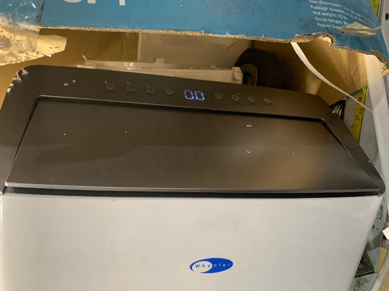 Photo 1 of (used)(damaged)(sold for parts) Whynter ARC-1230WN 14,000 BTU (12,000 BTU SACC) NEX Inverter Dual Hose Cooling Portable Air Conditioner, Dehumidifier