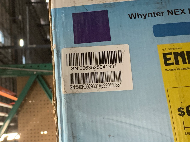 Photo 1 of (used)(damaged)(sold for parts) Whynter ARC-1230WN 14,000 BTU (12,000 BTU SACC) NEX Inverter Dual Hose Cooling Portable Air Conditioner, Dehumidifier