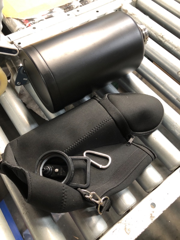 Photo 1 of ***(USED/ MINOR DENTS)***DYSANKY 1 Gallon Water Bottle Insulated | Thickened Stainless Steel Vacuum Metal Water Jug | Portable Sports Large for Gym and Hiking with Straw, Carrier Bag, Handle Strap | BPA-Free 128 oz