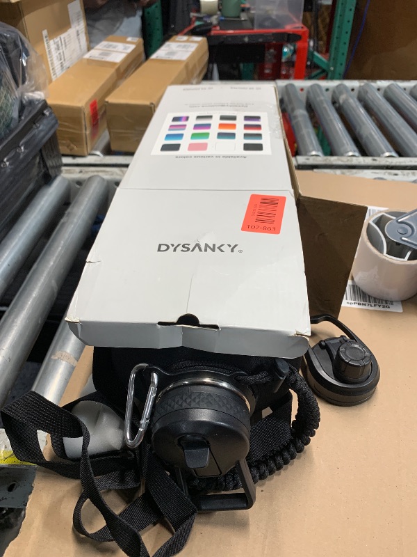 Photo 1 of ***(USED/ MINOR DENTS)***DYSANKY 1 Gallon Water Bottle Insulated | Thickened Stainless Steel Vacuum Metal Water Jug | Portable Sports Large for Gym and Hiking with Straw, Carrier Bag, Handle Strap | BPA-Free 128 oz