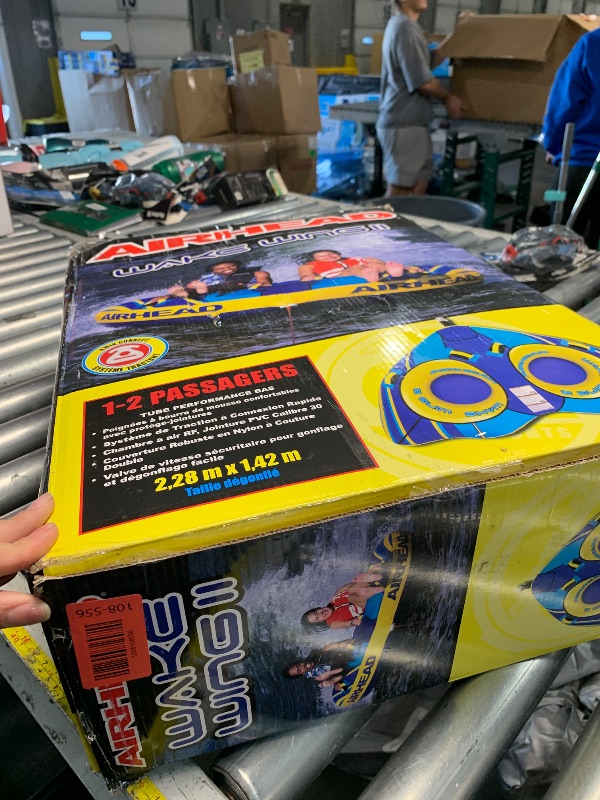 Photo 1 of **STOCK PHOTO FOR REFERENCE ONLY**Airhead Mach 2, 1-2 Rider Towable Tube for Boating, 69"L x 69"W, Blue