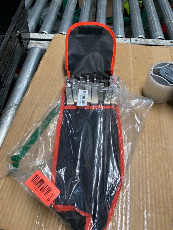 Photo 1 of "FLAFSTER KITCHEN BBQ Skewers for Grilling - 16" Stainless Steel Flat Kebab Sticks with Push Bar, Reusable Metal Shish Kabob Skewers, Set of 6"