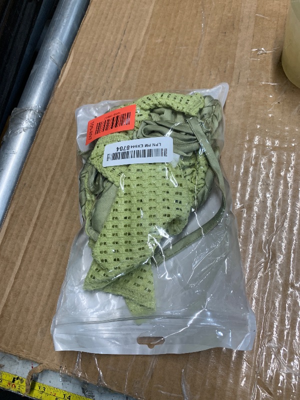 Photo 1 of ***MISSING SHORTS***(READ NOTES)
Yuemengxuan Women Sexy Crochet Knitted Beach Set Halter Neck Tie Front Tank Tops Hollow Out Shorts 2 Pcs Summer Outfit Set (Green, S)