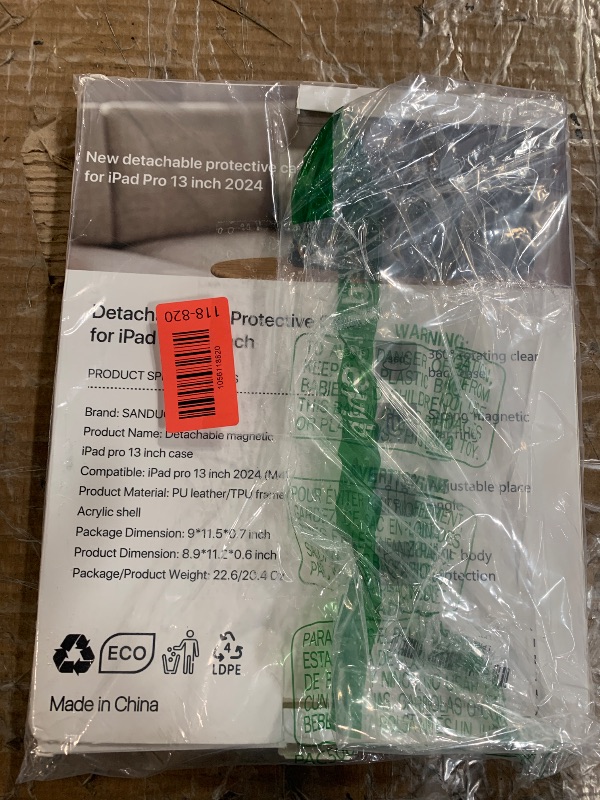 Photo 1 of (used) (minor damage) SANDUODD for iPad Pro 13 inch Case M5/M4 (2025/2024), Detachable Magnetic Rotating Protective