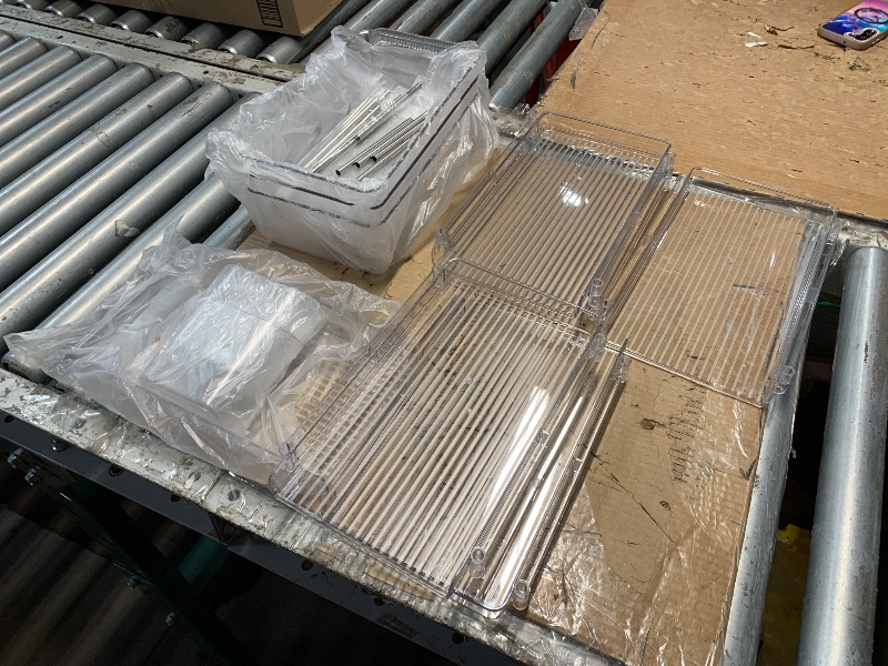 Photo 1 of ***MISSING PCS***(READ NOTES)
Clear Bathroom Organizers 2 Sets 3 Tier, Pull Out Organizer and Storage with 2 Cups, Slide Out Drawer Storage Container with 6 Dividers, Multi-Purpose Bathroom Organizer, Kitchen Under Sink Organizer