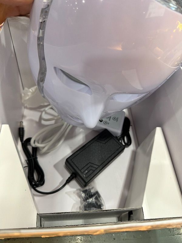 Photo 1 of ***STOCK PHOTO FOR REFERENCE ONLY***LED FACE MASK WITH RED AND BLUE LEF INFARED LIGHT, USB C REMOTE CONTROL.