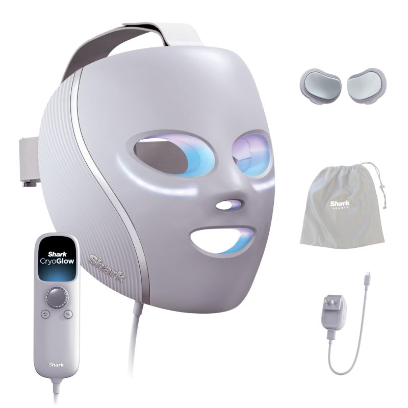 Photo 1 of ***STOCK PHOTO FOR REFERENCE ONLY***LED FACE MASK WITH RED AND BLUE LEF INFARED LIGHT, USB C REMOTE CONTROL.