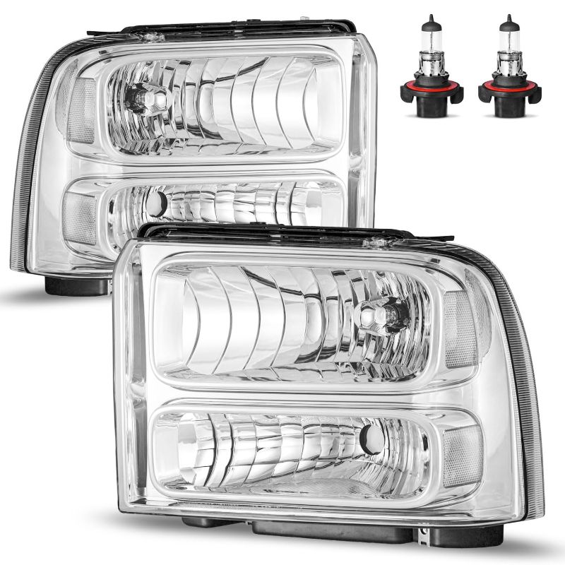 View 1 of ***DAMAGED***

ROADEAL Headlights for 2005 2006 2007 Ford F250 F350 F450 F550 Super Duty