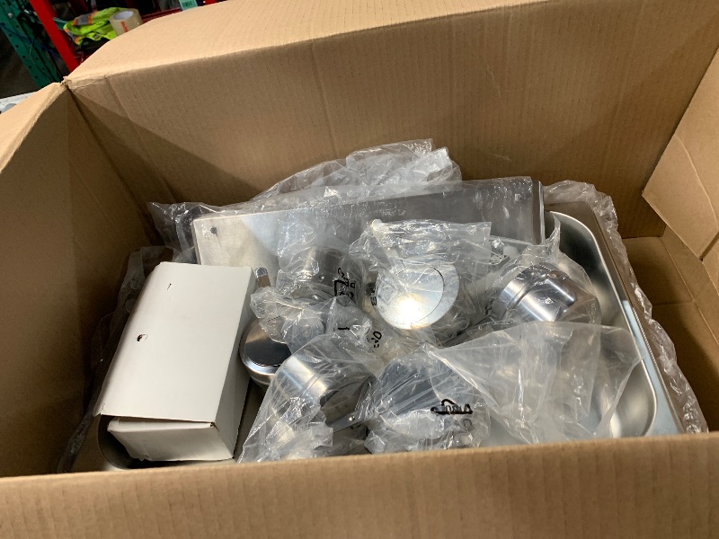 View 2 of  1/2 Half Size 2.5 Inch Stainless Steel Steam Table Pan Set Of 6