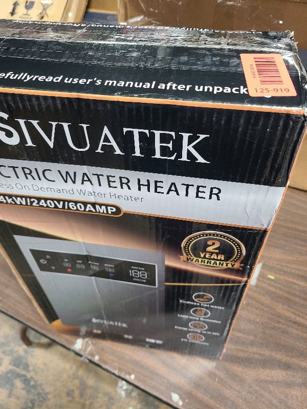 Photo 1 of 14kW Tankless Water Heater Electric, SIVUATEK 240V Instant On-Demand Hot Water Heater, 2 Point of Use, Self-Modulating, ETL Certified, Endless Water Supply for Home