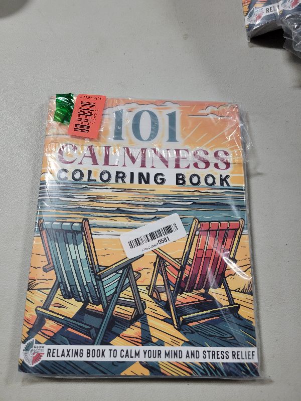 Photo 1 of 101 CALMNESS: Adult Coloring Book — Relaxing Book to Calm your Mind and Stress Relief — Beautiful Designs of Animals, Landscape, Beach, House, Birds, Flowers, and more
