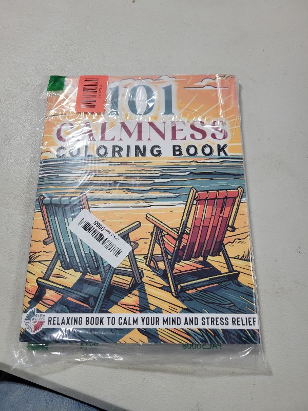 Photo 1 of 101 CALMNESS: Adult Coloring Book — Relaxing Book to Calm your Mind and Stress Relief — Beautiful Designs of Animals, Landscape, Beach, House, Birds, Flowers, and more