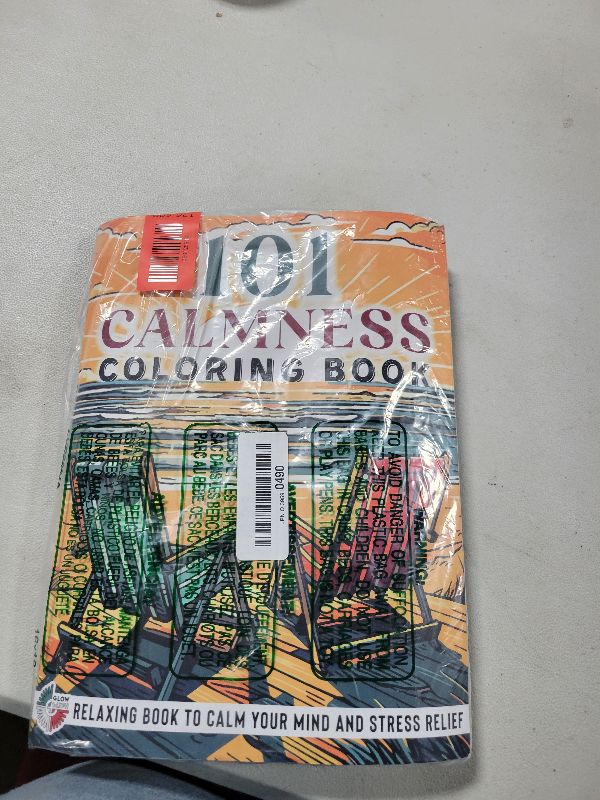 Photo 1 of 101 CALMNESS: Adult Coloring Book — Relaxing Book to Calm your Mind and Stress Relief — Beautiful Designs of Animals, Landscape, Beach, House, Birds, Flowers, and more