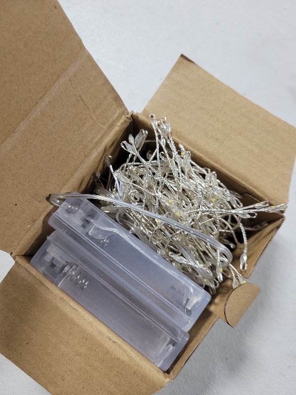 Photo 1 of 2 Pack 10 Ft Battery Operated Fairy Lights, 120LEDs Firecracker String Lights, Silver Wire Starry Firefly Light for Bedroom Home Wedding DIY Wreath Indoor Outdoor Christmas Decorations, Warm White