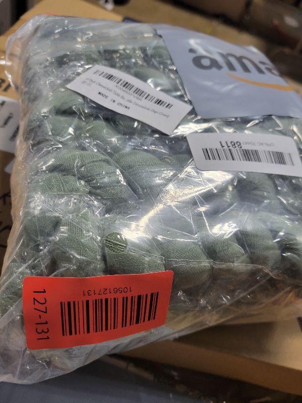 Photo 1 of 10 Pack Sage Green Cheesecloth Table Runner 10FT Boho Gauze Fabric Table Runner Vintage Rustic Sheer Runners for Wedding Party Bridal Baby Shower Long Table Decorations