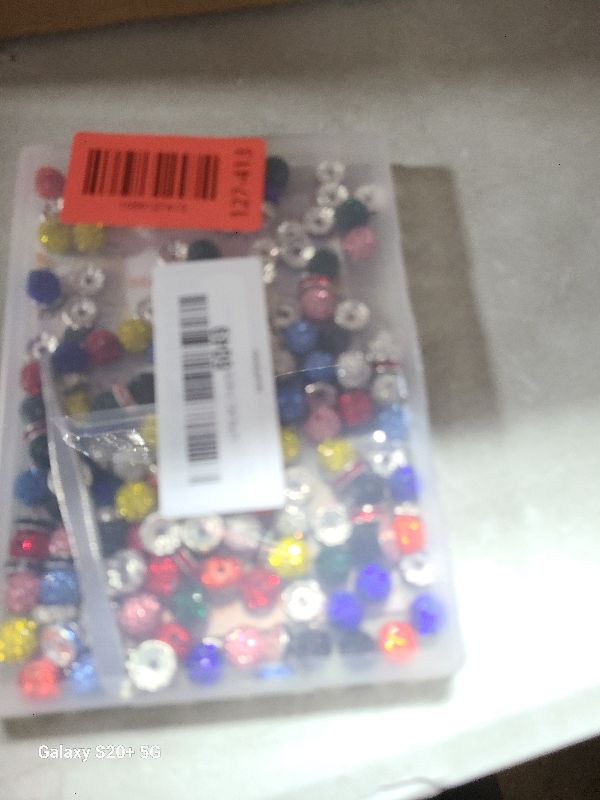 Photo 1 of 180PCS FIVEIZERO 10mm Rhinestone Beads for Jewelry Making – Sparkly Round Crystal Clay Beads & Spacers in 9 Mixed Colors for Bracelets, Necklaces & DIY Crafts