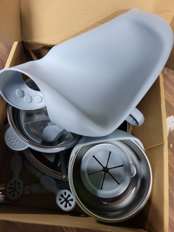 Photo 1 of 13 Pack Silicone Baby Feeding Set, BPA-Free Stainless Steel Toddler Feeding Supplies, Include Suction Plates, Baby Bowls, Silicone Fork & Spoon, and More, First Stage Baby Dish Set - 6+ Months