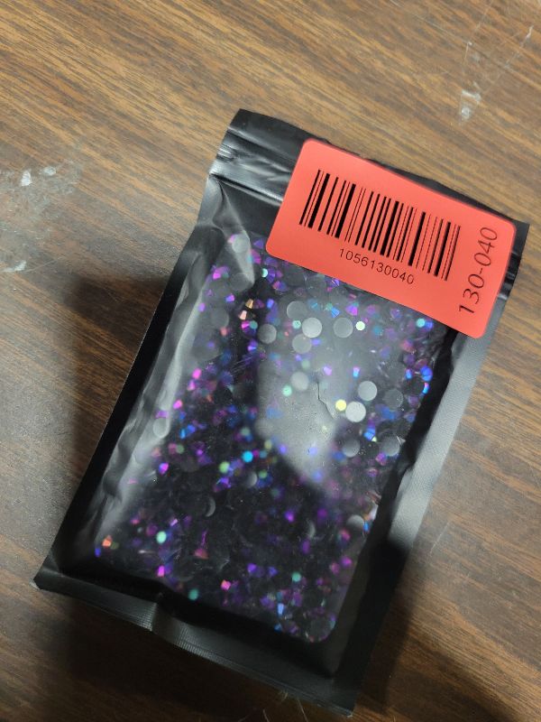 Photo 1 of 1440 Pcs SS20 5mm Flatback Rhinestones for Nails Art Crafts Glitter Round Shine Gems AB Crystals DIY Clothes Shoes ?Black-Bottom Purple Red AB?