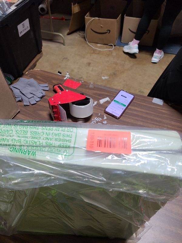 Photo 1 of 2 Pack File Storage Organizer, Portable File Box with Lid, Fit for Letter/Legal File Folder Storage, Grey-green (Leather) Box