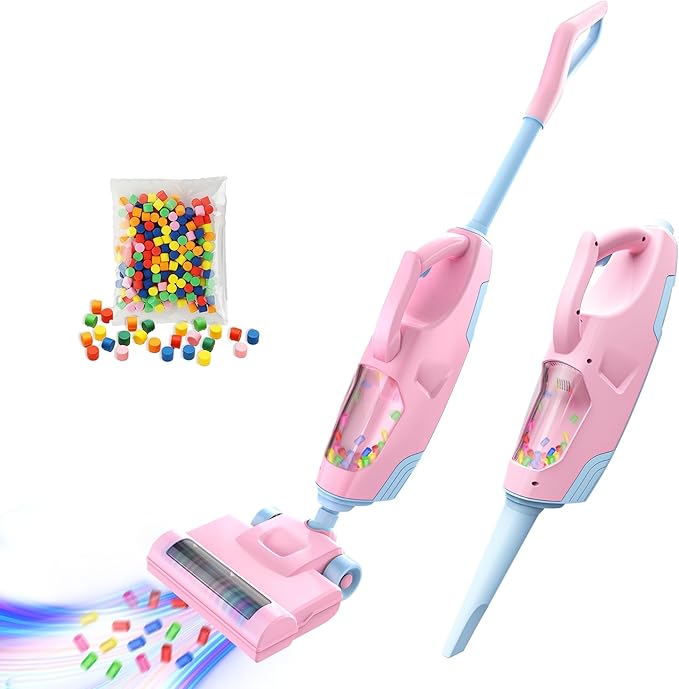 Photo 1 of **MSRP 29.99** SMILESSKIDDO KIDS VACUUM THAT REALLY WORKS - TODDLER TOY VACUUM WITH 2 NOZZLES SOUND AND BALL POPPING ACTION, PRETEND PLAY HOUSEKEEPING TOYS GIFTS FOR GIRLS & BOYS **MISSING BALLS**