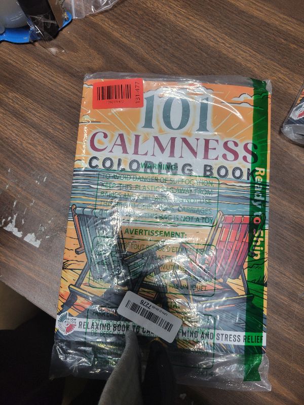 Photo 1 of 101 CALMNESS: Adult Coloring Book — Relaxing Book to Calm your Mind and Stress Relief — Beautiful Designs of Animals, Landscape, Beach, House, Birds, Flowers, and more