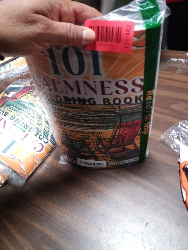 Photo 1 of 101 CALMNESS: Adult Coloring Book — Relaxing Book to Calm your Mind and Stress Relief — Beautiful Designs of Animals, Landscape, Beach, House, Birds, Flowers, and more