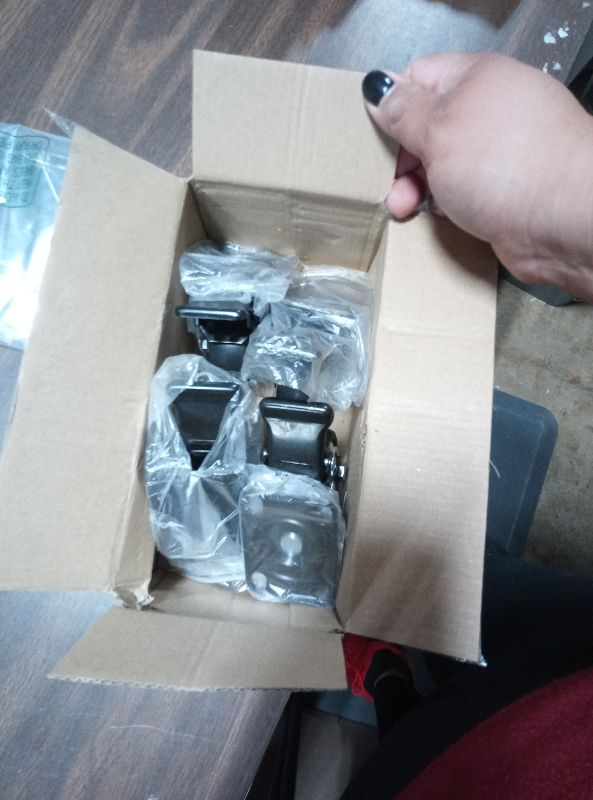 Photo 1 of 2 Inch Heavy Duty Casters 4 Sets of - Plate Casters with Brake, Bearing 600 pounds, 360 Degree Noiseless Rotating Wheels, Polyurethane (PU) Wheels for Furniture, Carts, Cabinets, Workbenches - Black