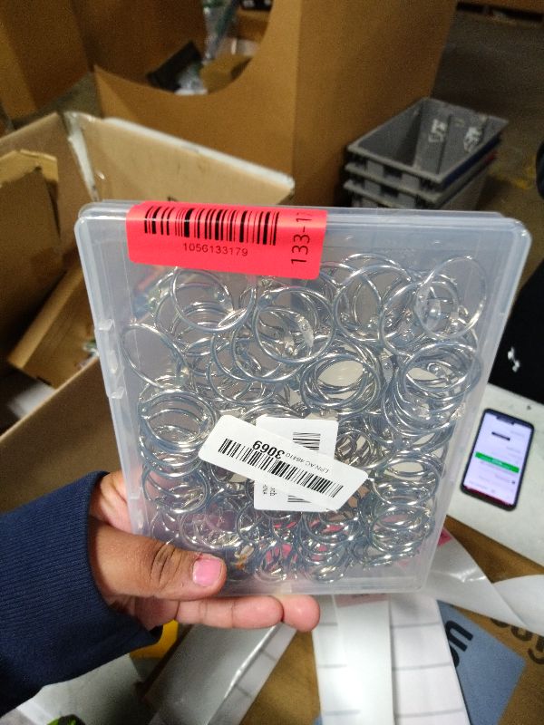 Photo 1 of 125 Pack Loose Leaf Binder Rings, 1 inch Small Binder Rings, Book Binder Rings for Index Cards, Flash Cards, Key Rings, Clip Rings, Metal Nickel Plated Book Rings for School, Home, Office - Silver