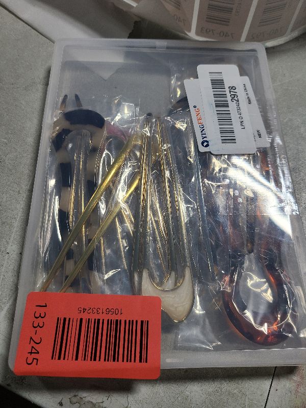 Photo 1 of 14 PCS U Shaped French Hair Pin Classic Patterns, YINGFENG Metal Hair Pins French Pin Vintage U Shaped Fork Bobby Pins, for Girls Women Bun Accessories