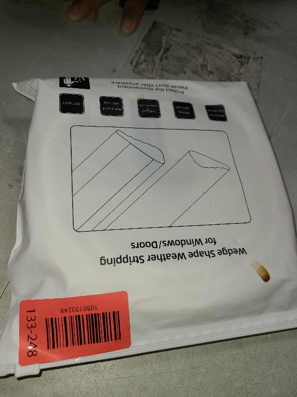 Photo 1 of 118” Wedge-Shape Foam Window Weather Stripping Door Seal Strip,Soundproofing Frame Winter Insulation Tape for Exterior Front Door,Noise Cancelling Window Inserts,Door Gap Filler Light Blocker,White