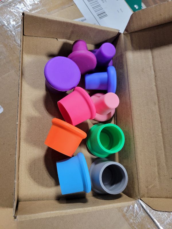 Photo 1 of 10 PCS Silicone Wine Stoppers, Reusable Beer Wine Corks, Sparkling Bottle Stopper, Wine Bottle Caps?Glass Corks Beverages Beer Champagne Bottles for Corks to Keep Wine Storage Fresh Tools