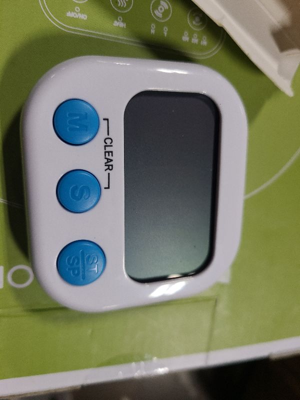 Photo 1 of 2 Pack Digital Kitchen Timer for Cooking Big Digits Loud Alarm Magnetic Backing Stand Cooking Timers for Baking White