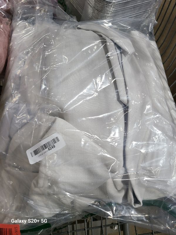 Photo 1 of 100% Blackout Linen 96 Inch Curtains 2 Panel Set for Bedroom, Modern Pinch Pleated Natural Linen Off Beige White Insulated Heavy Curtain 40 x 96 Inches Length Sliding Glass Door Room Darkening Drapes