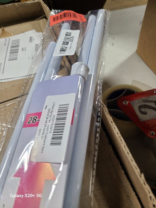 Photo 1 of 2 Pack Spring Tension Curtain Rods 28-48 Inches, White Spring Loaded Curtain Rods,Adjustable Small Tension Rod for Windows, Kitchen, Doorway, Bathroom, Cupboard Bars