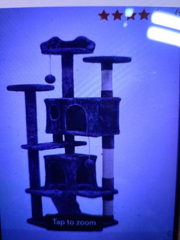 Photo 1 of 
Cat Trees & Towers
Topeakmart Multilevel Plush Cat Tree with 2 Condos, Dark Gray, 54" H

