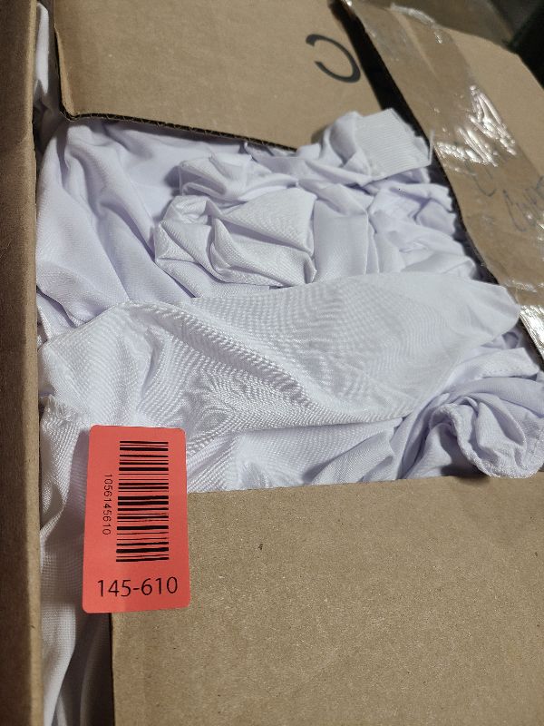 Photo 1 of 100 Pcs White Washable Removable Universal for Wedding Party Dining Banquet Polyester Spandex Stretch Slipcovers Chair Covers