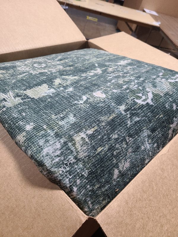 Photo 1 of  Dark Green Washable Long Hallway Rug Runner Non-Slip Soft Kitchen Runner Thin Printed Faux Wool Super Soft Carpet for Entryway Bedroom Laundry Room Indoor Home Decor