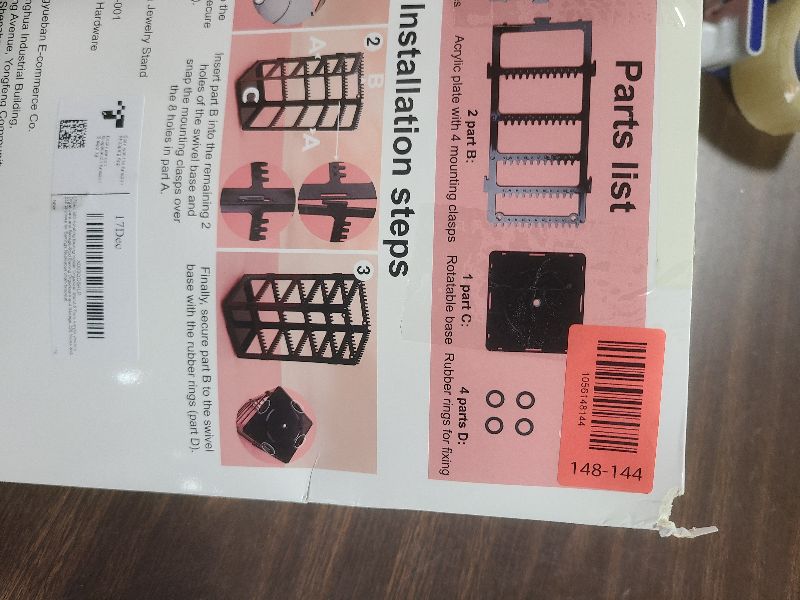 Photo 1 of 17Dec 360 Rotating Earring Holder Organizer Stand,5 Tiers Acrylic Jewelry Organizers and Storage,Stud Earring Organizers and Storage,212 Holes and 212 Grooves for Earrings Necklaces chain bracelet