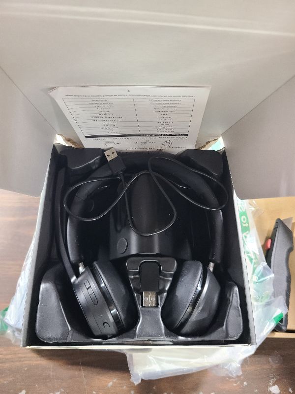 Photo 1 of (Upgraded Version) Wireless Headset, Bluetooth Headset with Noise Cancelling Microphone, Best Headphones with Mic Mute & USB Dongle for PC/Computer/Laptop/Cell Phones/Remote Work/Call Center