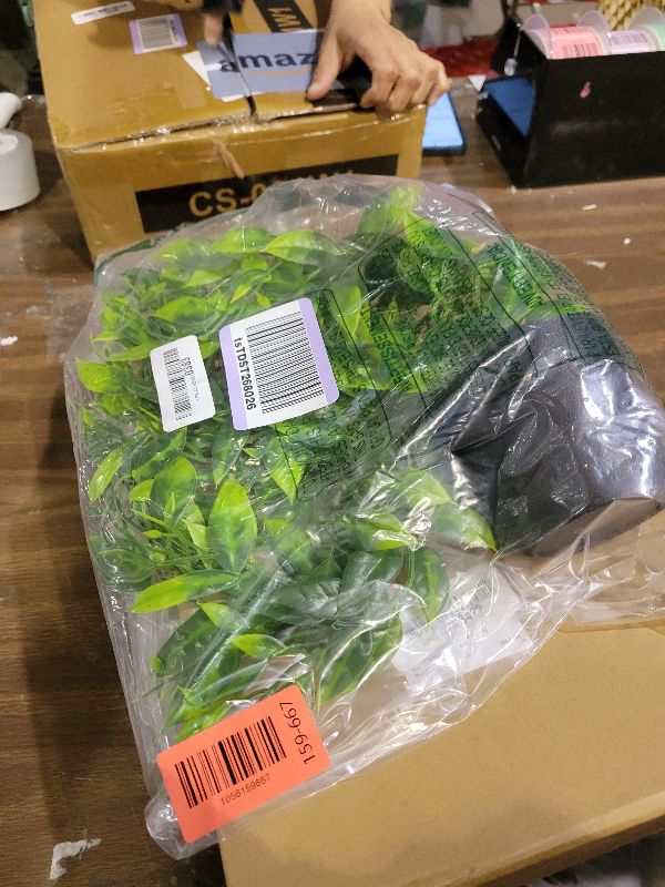 Photo 1 of 1pcs Realistic Faux Hanging Plants for Decor Lifelike Artificial Potted Bonsai Wall Decoration for Greenery
