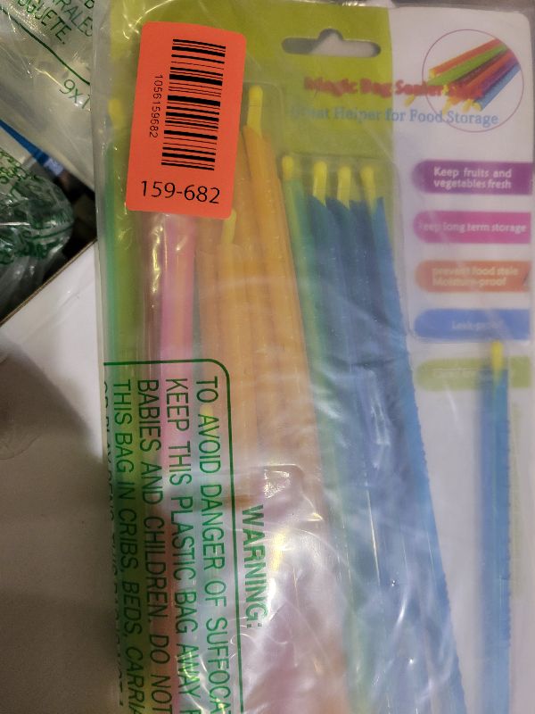 Photo 1 of 16-PCS Magic Bag Sealer Stick, Chip Clips Plastic Bag Sealer Stick, Stay Fresh Bag Sealer Sticks - 16 Plastic Closure Rods - 4 Sizes - Magic Kitchen Food Storage Clips