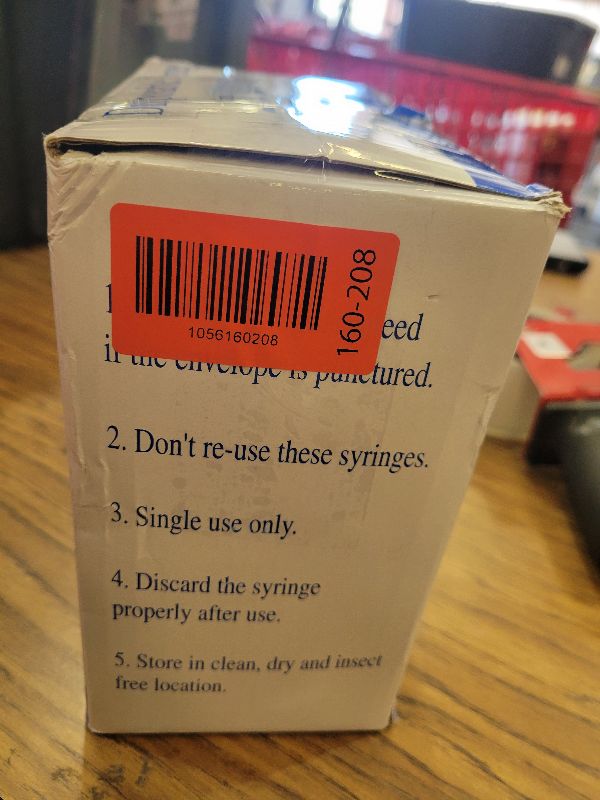 Photo 1 of 100 Pack Disposable 5ml/cc Lab Syringes with 22Ga 1.25 Inch Needle Luer Lock, Individually Sealed Packed