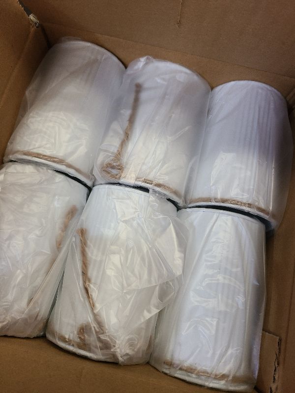 Photo 1 of 12 Pcs 4.33 Inch High Farmhouse Vase Decor, Bow with Rope Vase Decoration Galvanized Metal for Table Centerpiece Weddings Home