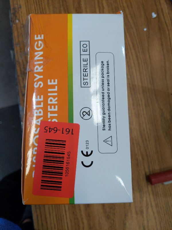 Photo 1 of 100 Pack 1ml Syringes with Needle-30Ga 5/16 Inch, Individually Sealed Packaging
