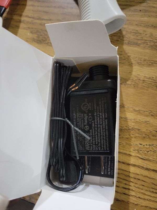Photo 1 of 12V 12W 1A Class 2 Power Supply, AC to DC Low Voltage Transformer, IP44 Inflatable Power Adapter for LED Strip Lights, Christmas Decor Light, Indoor/Outdoor Use, UL Listed