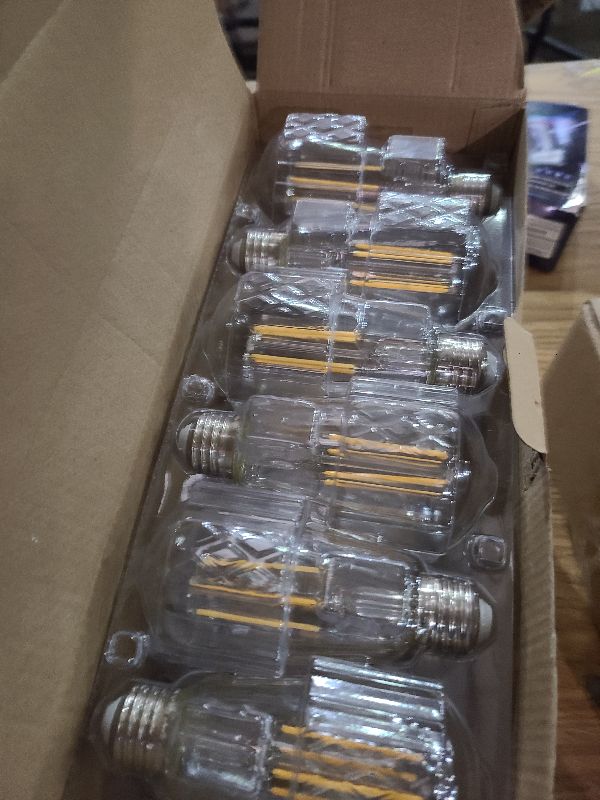 Photo 1 of 24-Pack Vintage LED Edison Bulbs 60 Watt Equivalent Dimmable 7W ST58 LED Filament Light Bulbs Warm White 3000K Antique Style Lighting High Brightness 800LM E26 Medium Base Clear Glass for Home Office