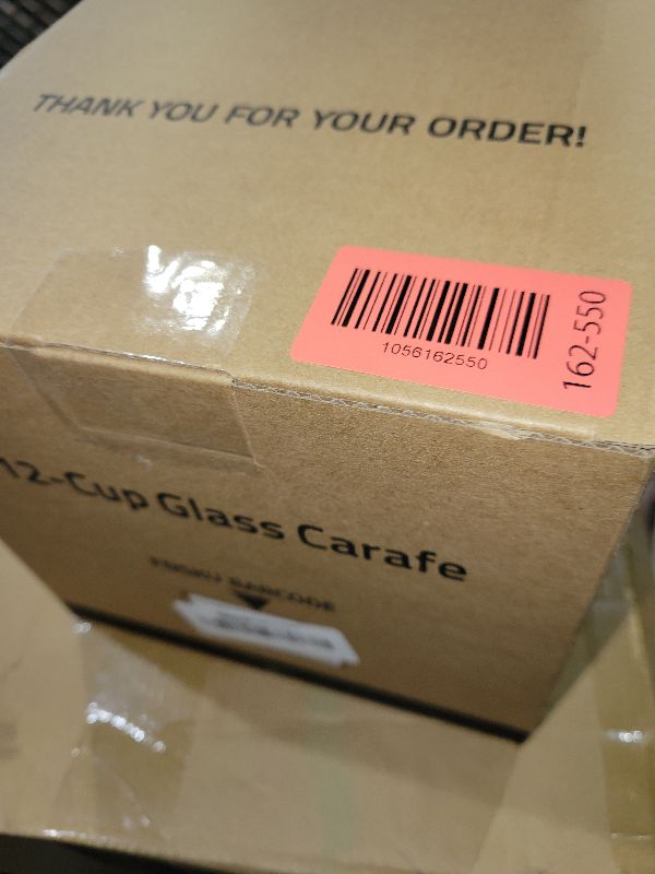 Photo 1 of 12-Cup Replacement Coffee Carafe Compatible with Mr. Coffee Coffee maker Pot, Replace Part# PLD12 PLD12-RB Series, Black Handle