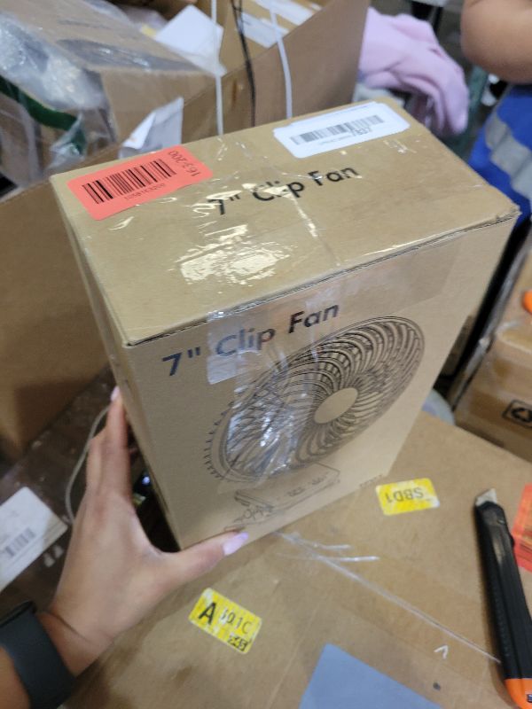 Photo 1 of 10000mAh Clip On Fan, 42H Run, Quiet & Auto Oscillating Table Fan, Rechargeable with 4 Powerful Speeds, Battery Operated Desk Fan with Sturdy Clamp for Camping Outdoor Travel RV Home Bedroom Office